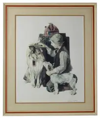 Making Friends by Norman Rockwell, lithograph, sold Aug 2026