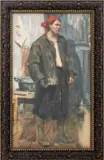 Woman with Red Scarf by Klavdia Erofeevna Balanova, circa 1950, Oil on Paper, sold Feb 2025