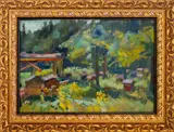Apiary by Fedor Kascheev, 1958, Oil on Cardboard, sold Feb 2025
