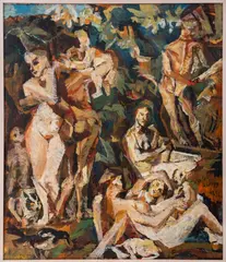 Garden of Eden by Diana Korzenik, Oil on Canvas, sold Feb 2025