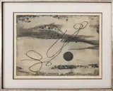 Formen am Strand" [Forms on the Beach] by Otto Wilhelm Eglau, 1961, Etching and Aquatint in Colors, sold Feb 2025