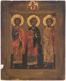 Russisch, um 1800 by Kleine Heiligenikone, tempera, sold Sep 2017