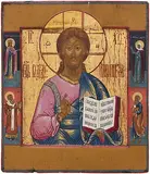 Russisch, 1.Hälfte 19.Jh by Christus Pantokrator, tempera, offered Sep 2017