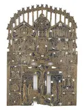 Russisch, 19.Jh by Grosse Metallikone "Erweitertes Hauskreuz", bronze, offered Sep 2017