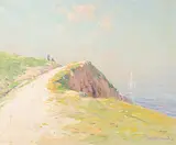 Chemin sur la falaise", 1908 by Marius Borgeaud, oil on canvas, sold Sep 2017