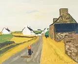 Ile Ouessant", 1982 by Georges Borgeaud, oil on canvas, sold Sep 2017