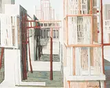 La Cité immobile", 1955 by Raymond John Baumgartner, oil on canvas, offered Sep 2017