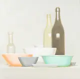 Stillleben mit Porzellan und Glas, um 2015 by Markus Roffler, oil on canvas, offered Sep 2017