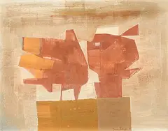 Ohne Titel by Jaques Berger, 1961, gouache, sold Sep 2017