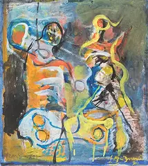 Ohne Titel by Serge Brignoni, 1980, gouache, offered Sep 2017