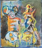 Ohne Titel by Serge Brignoni, 1980, gouache, offered Sep 2017