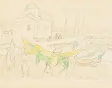 Mikonos by Alois Carigiet, 1956, watercolor, offered Sep 2017