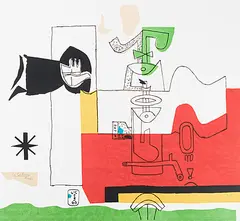 Totem by Le Corbusier, 1963, color lithograph, sold Sep 2017