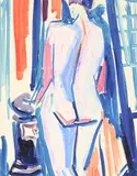 Weiblicher Rückenakt by Max Sulzbachner, 1925, gouache, sold Sep 2017