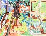 Garten by Max Sulzbachner, 1925, gouache, sold Sep 2017