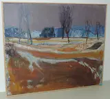 Schneeschmelze, um 1960 by Max Franz Brütschlin, oil on canvas, sold Sep 2017