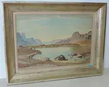 Bergsee by Willy Friedrich Burger, oil on canvas, sold Sep 2017