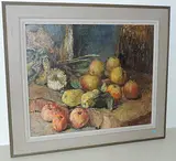 Stillleben mit Äpfeln und Quitten, 1974 by Reinhold Kündig, oil on canvas, sold Sep 2017