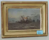 Abendstimmung bei München", 1890 by Balz Stäger, oil, offered Sep 2017