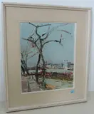 La décrue by Rudolf Zender, oil on board, sold Sep 2017