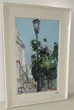 Strassenlaterne in einem Pariser Quartier, 1974 by Rudolf Zender, oil on canvas, sold Sep 2017
