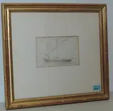 Segelboot by François Bocion, pencil, offered Sep 2017