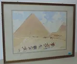 Pyramides of Gize by Willy Friedrich Burger, watercolor, offered Sep 2017