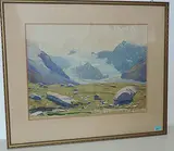 Berglandschaft by Willy Friedrich Burger, watercolor, sold Sep 2017
