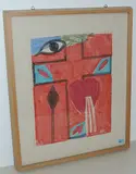 Herz Jesu by Ferdinand Gehr, 1956, color woodcut, sold Sep 2017
