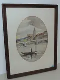 Basel by Emil Himmelsbach, 1925, watercolor, offered Sep 2017