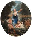 Kopie nach Latona mit ihren Kindern Apollo und Diana und die lykischen Bauern by Jean Jouvenet, pastel, offered Jun 2017