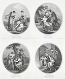 Die vier Jahreszeiten (Flora, Ceres, Pomona, Winter) by Angelica Kauffmann, etching, offered Jun 2017