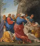 Die Auferweckung des Lazarus by Bologna, 16.Jh., oil on canvas, sold Jun 2017