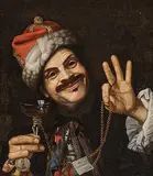 Kopie Selbstportrait als Lachender by Pietro Bellotti, oil on canvas, offered Jun 2017