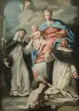 Rosenkranzmadonna by Lombardei, um 1750, oil on canvas, offered Jun 2017