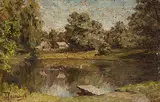 Teich in Abramzevo by Vassili Dmitrievitsch Polenov, oil, sold Jun 2017
