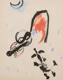 Clown by Tatiana Alexandrova, 1970, mixed media, sold Jun 2017