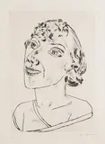 Sarika by Max Beckmann, 1922, drypoint, sold Jun 2017