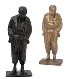 Zwei männliche Figuren by Matti Haupt, bronze, sold Jun 2017