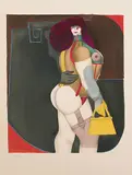 Untitled by Richard Lindner, color lithograph, sold Jun 2017