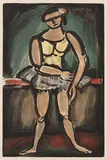Ballerine by Georges Rouault, 1930, color aquatint, offered Jun 2017