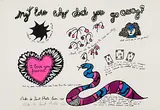 My love why did you go away? by Niki de Saint Phalle, 1968, color screenprint, sold Jun 2017