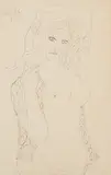 Damenportrait by F. N. Souza, 1963, ink, offered Jun 2017
