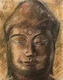 Buddhakopf by Vaszary János, pastel, sold Jun 2017