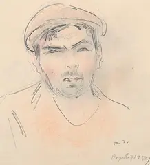 Matrosenkopf by Vaszary János, pencil, sold Jun 2017