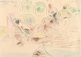 Strand in Alassio by Vaszary János, pencil, sold Jun 2017