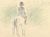Uniformierter Reiter by Vaszary János, pencil, sold Jun 2017