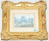 Zugeschrieben Vornehme Gesellschaft im Schlosspark by Louis-Nicolas Van Blarenberghe, watercolor, sold Jun 2017