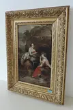 zugeschrieben Zwei Frauen im Gespräch bei einer Quelle by Henri Charles Antoine, 1864, oil, sold Jun 2017
