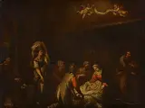 Nachfolger Anbetung der Hirten by Leandro Bassano, oil on canvas, sold Jun 2017